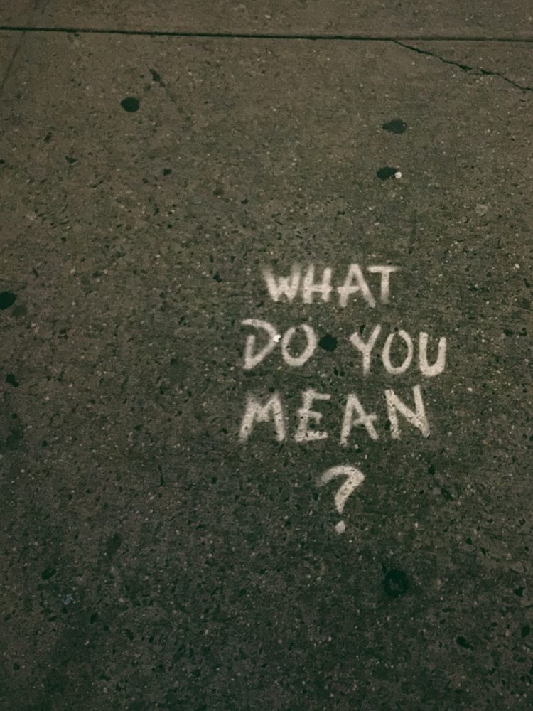 what do you mean? test